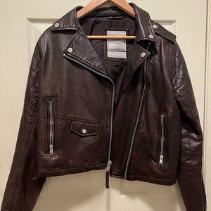 Abercrombie & Fitch Vegan Leather Jacket Size Large